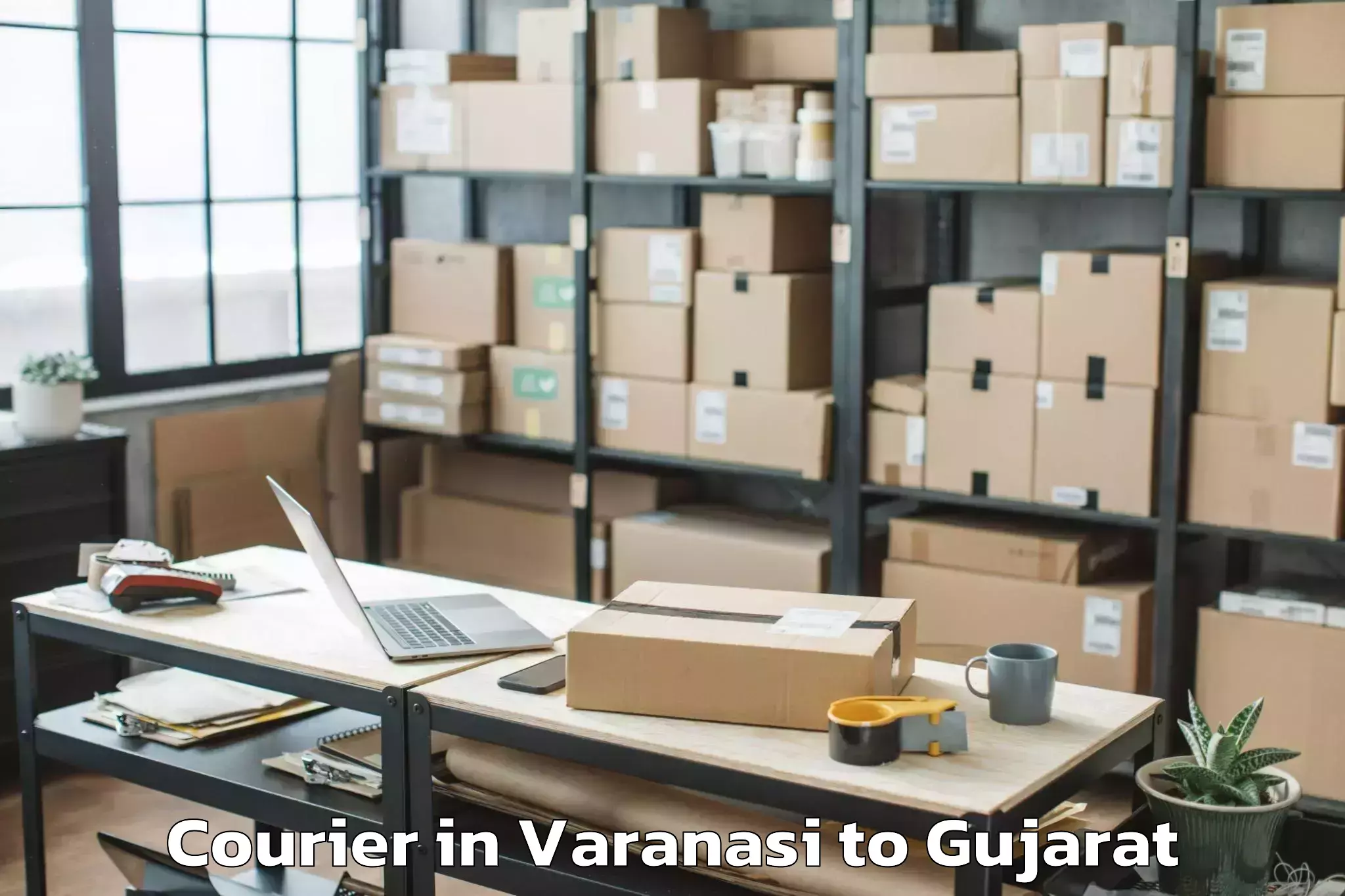 Easy Varanasi to Sardar Patel University Vallab Courier Booking